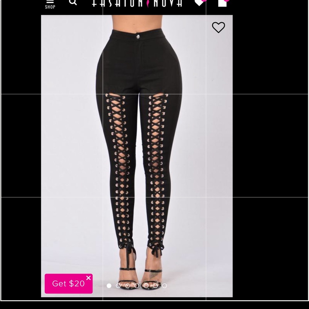 Fashion nova lace up pants